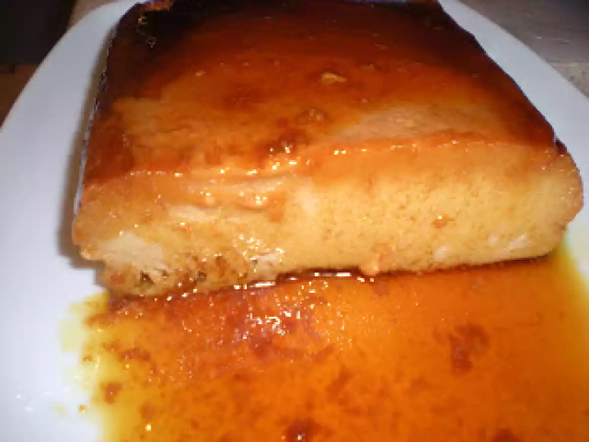 Flan de turrón en microondas