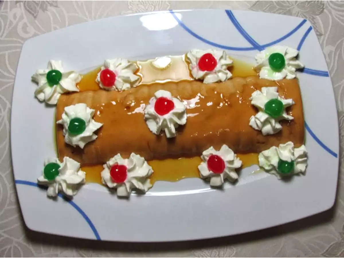 Flan de turron sin horno