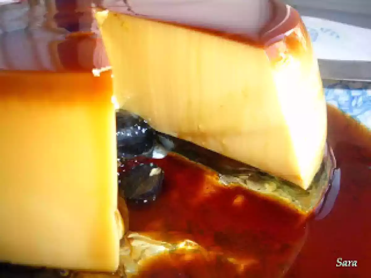 Flan de uvas