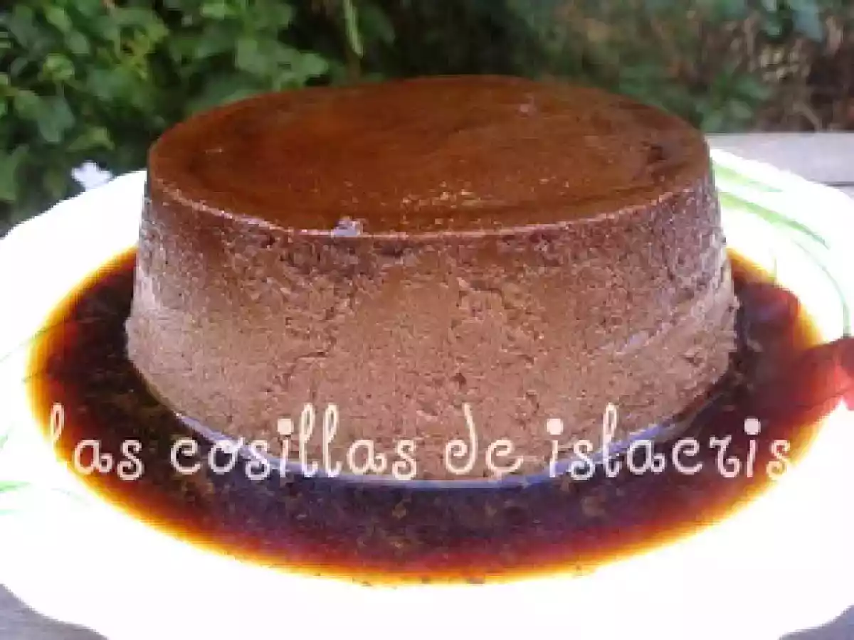 Flan plátano y cacao en Fussioncook