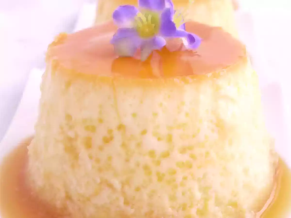 Flan relleno de chocolate