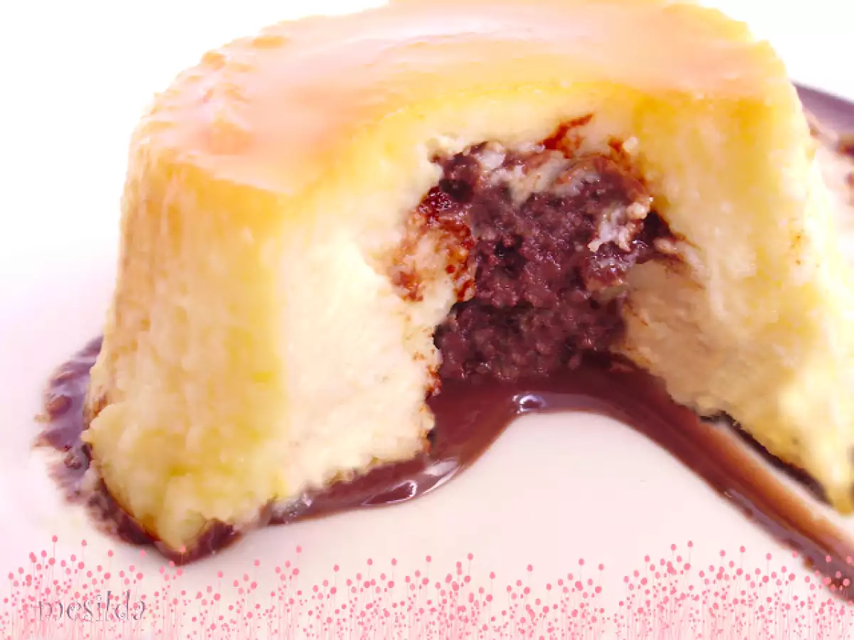 Flan relleno de chocolate - foto 2