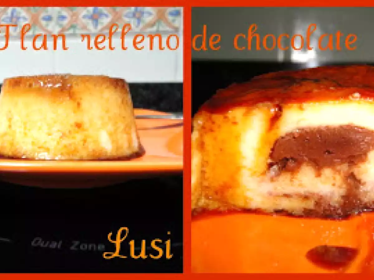Flan relleno de chocolate - foto 3
