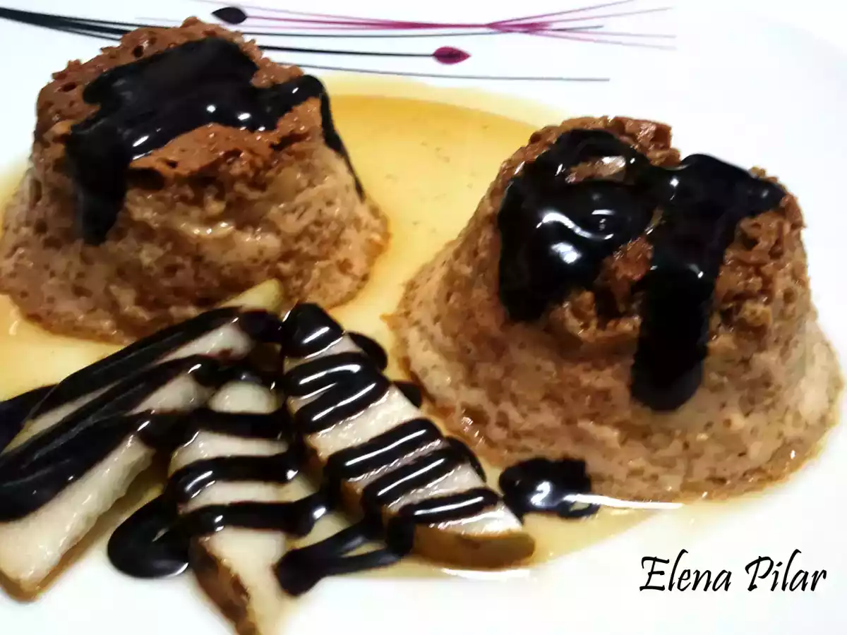 Flanes de Peras con Chocolate