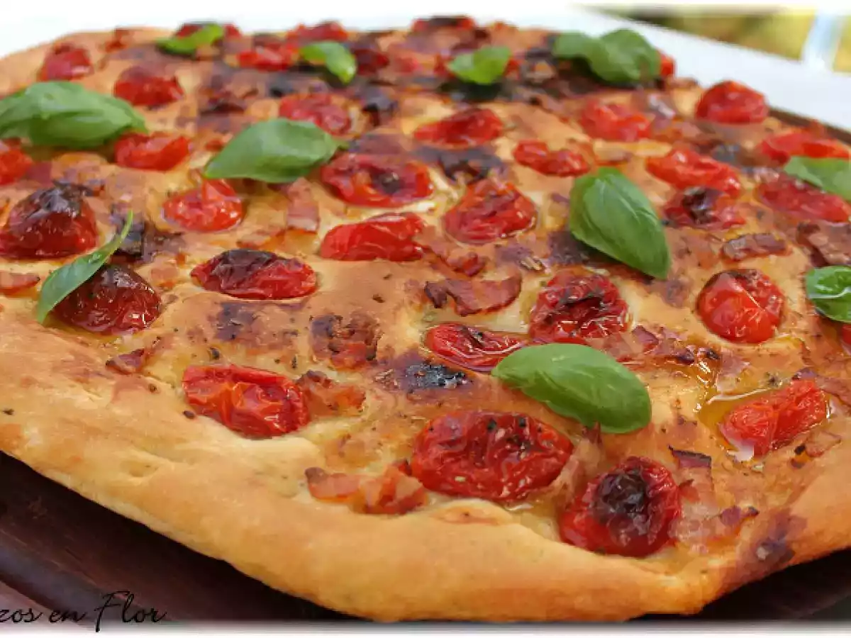 Focaccia de Tomate y Bacon - Focaccia de Aceitunas y Romero