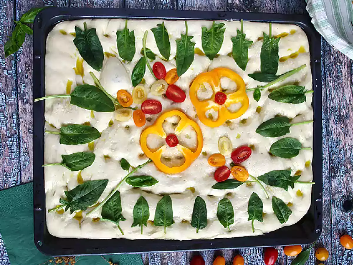 Focaccia floral- focaccia art - foto 2