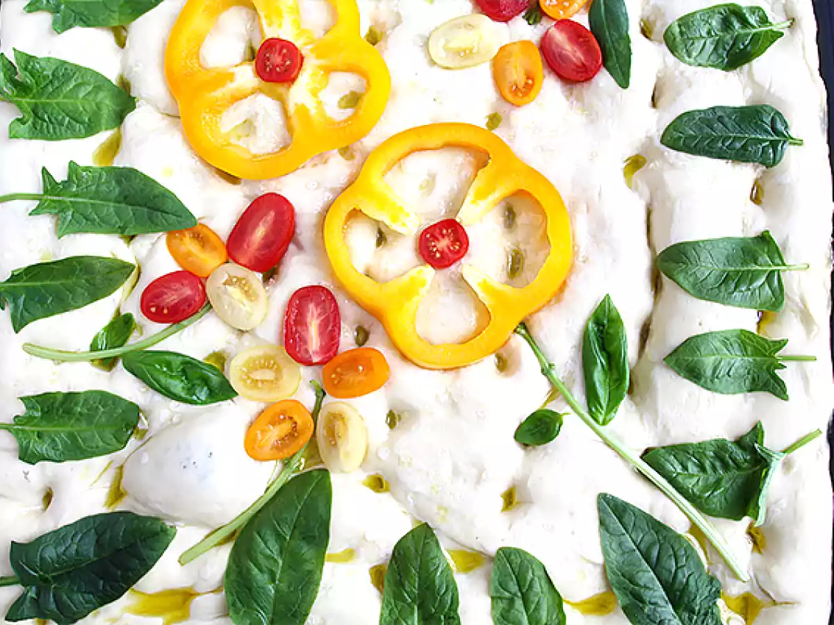 Focaccia floral- focaccia art - foto 4