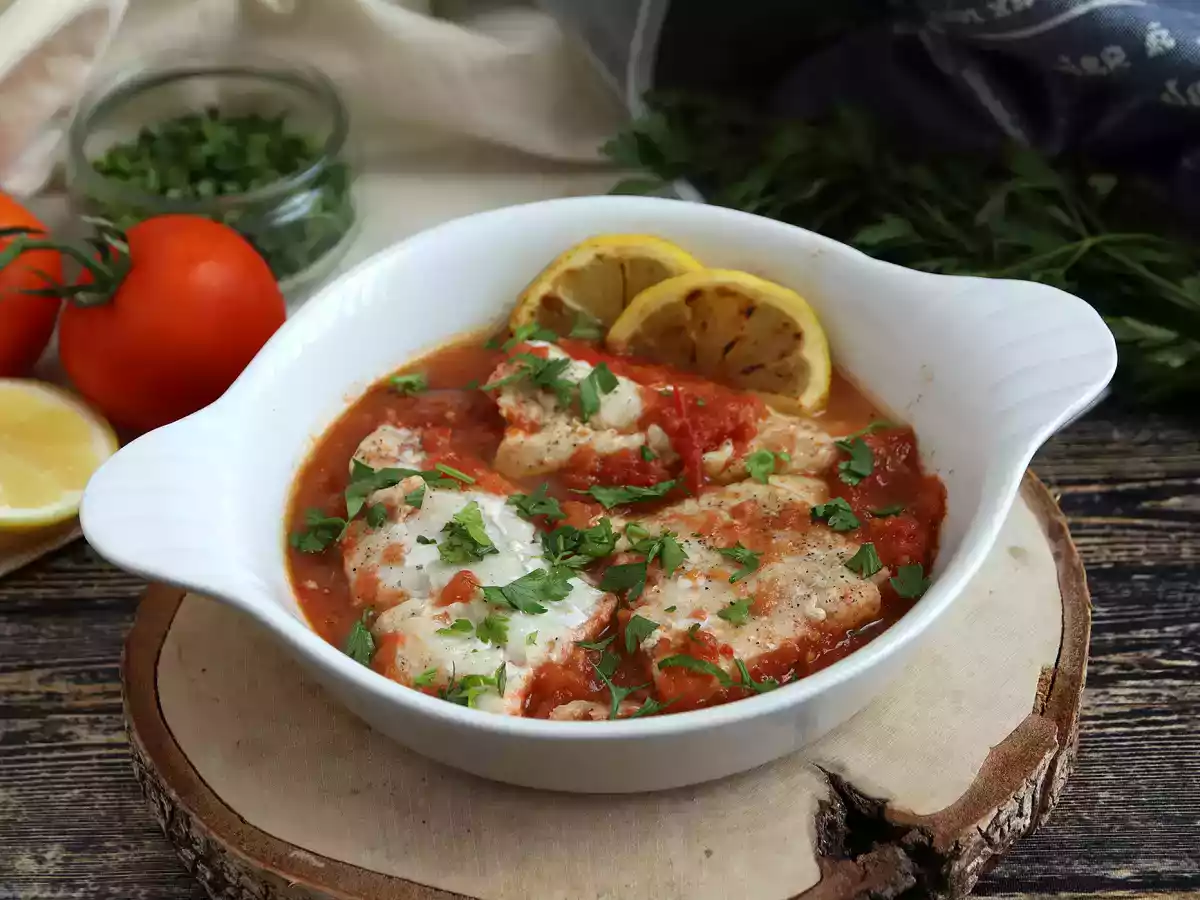Fogonero con tomate, limón y comino - Receta saludable y fácil