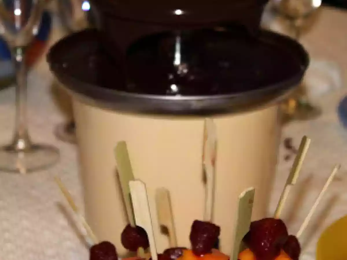 Fondue de chocolate y galletas