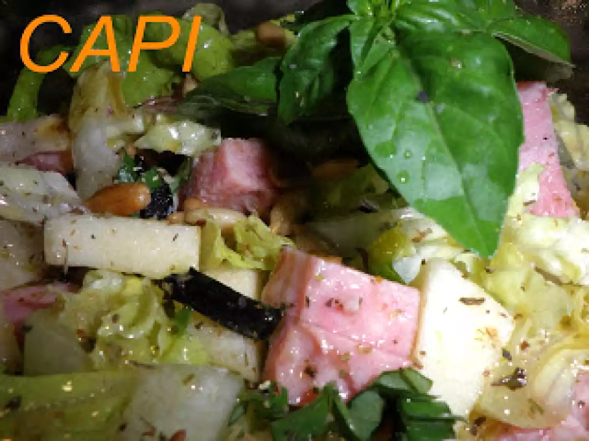 FRESCA ENSALADA DE JAMÓN DULCE Y MANZANA. - foto 2