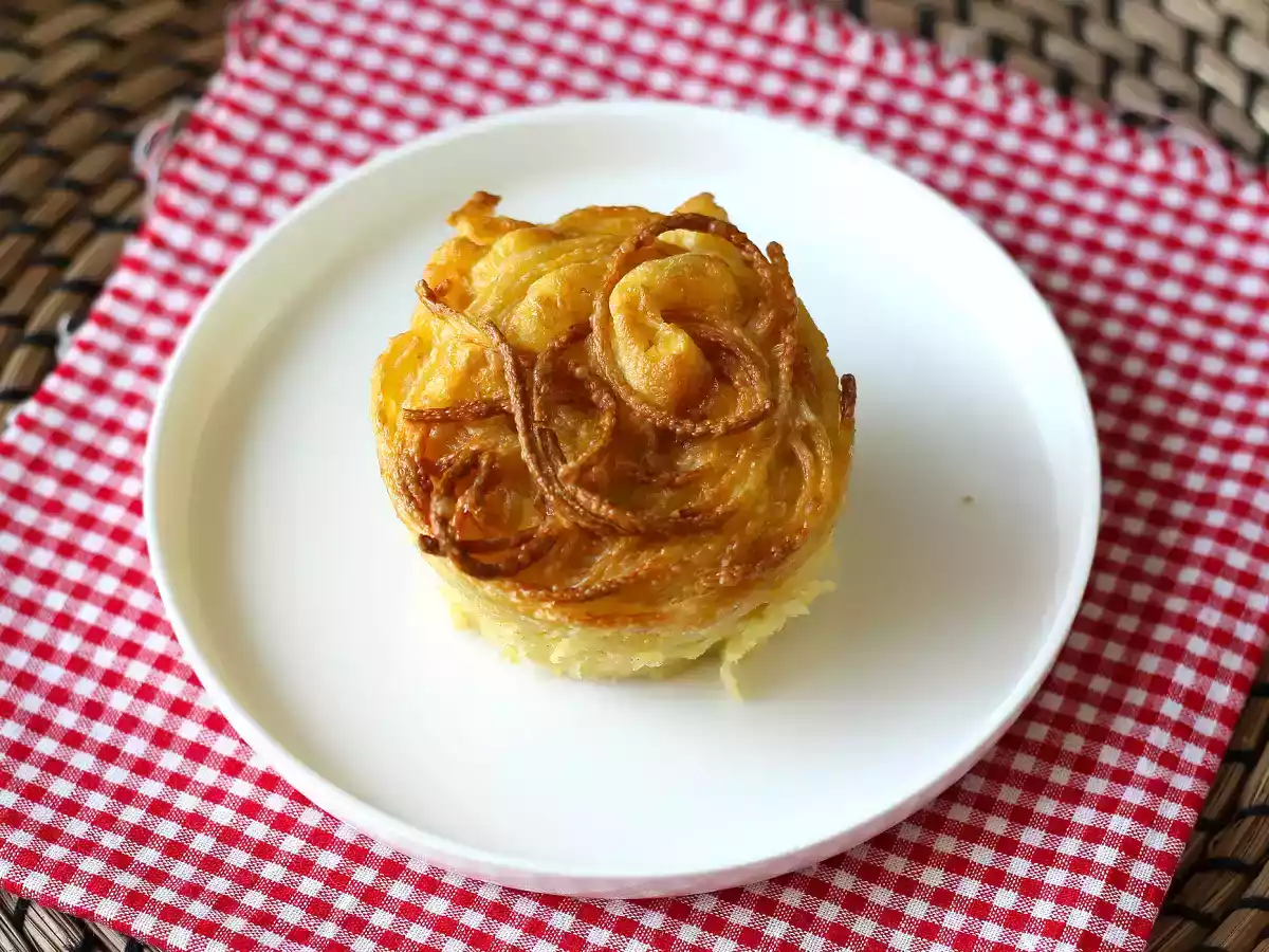 Frittata de espaguetis en freidora de aire - foto 3