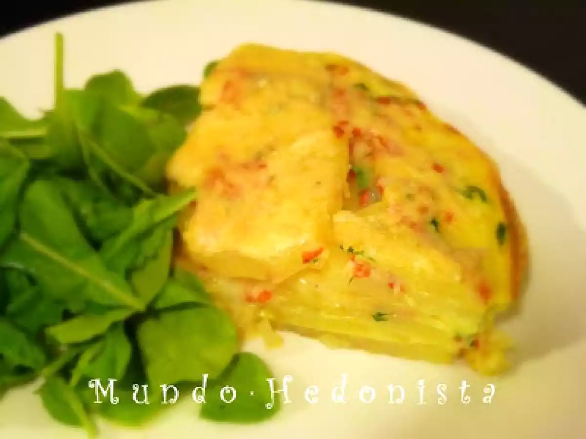 Frittata de papas y morrón