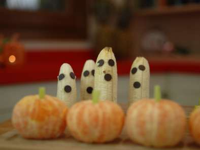 Frutas decoradas para Halloween, FitKen