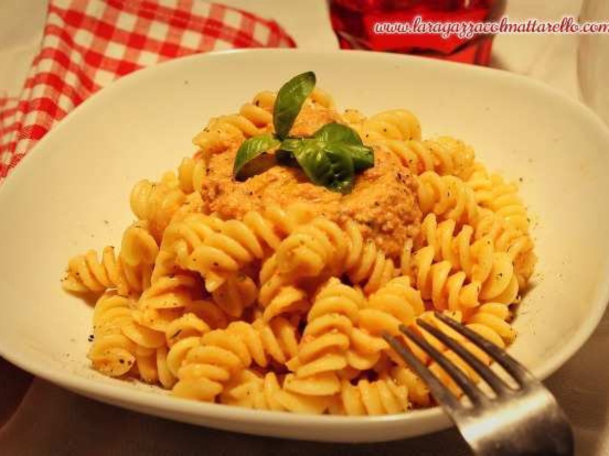 Fusilli con pesto alla trapanese Receta Petitchef