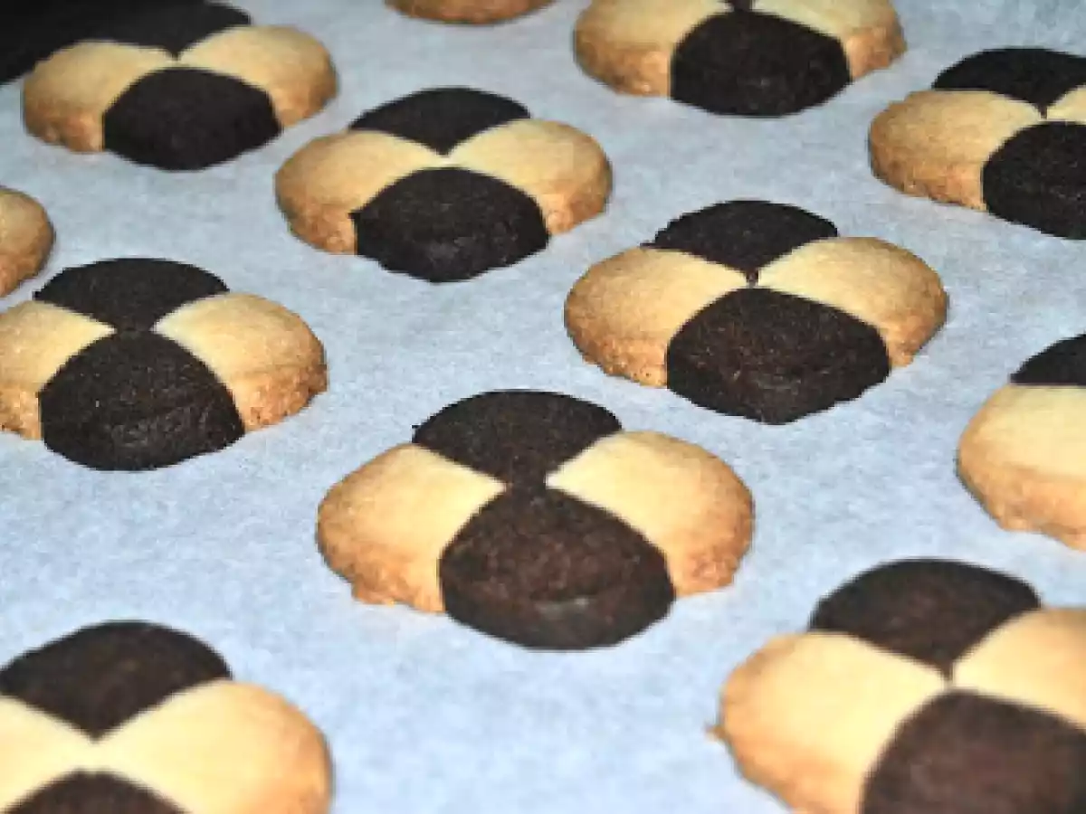 Galletas Ajedrez de vainilla y chocolate