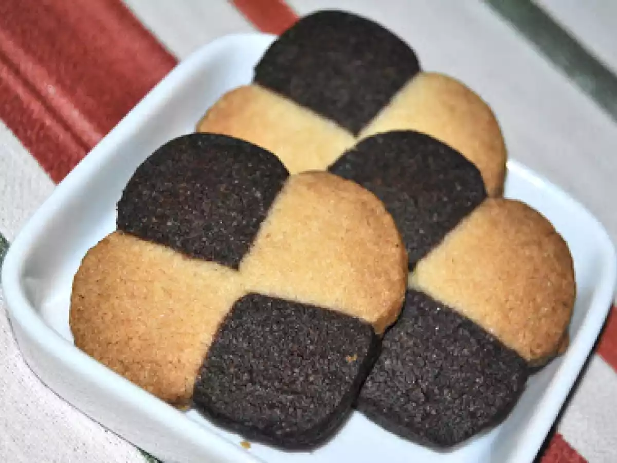 Galletas Ajedrez de vainilla y chocolate - foto 2