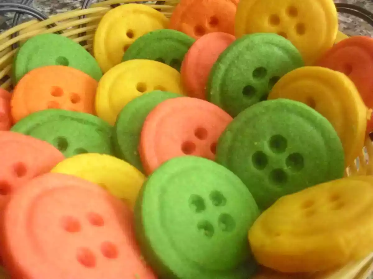 Galletas Botones de colores