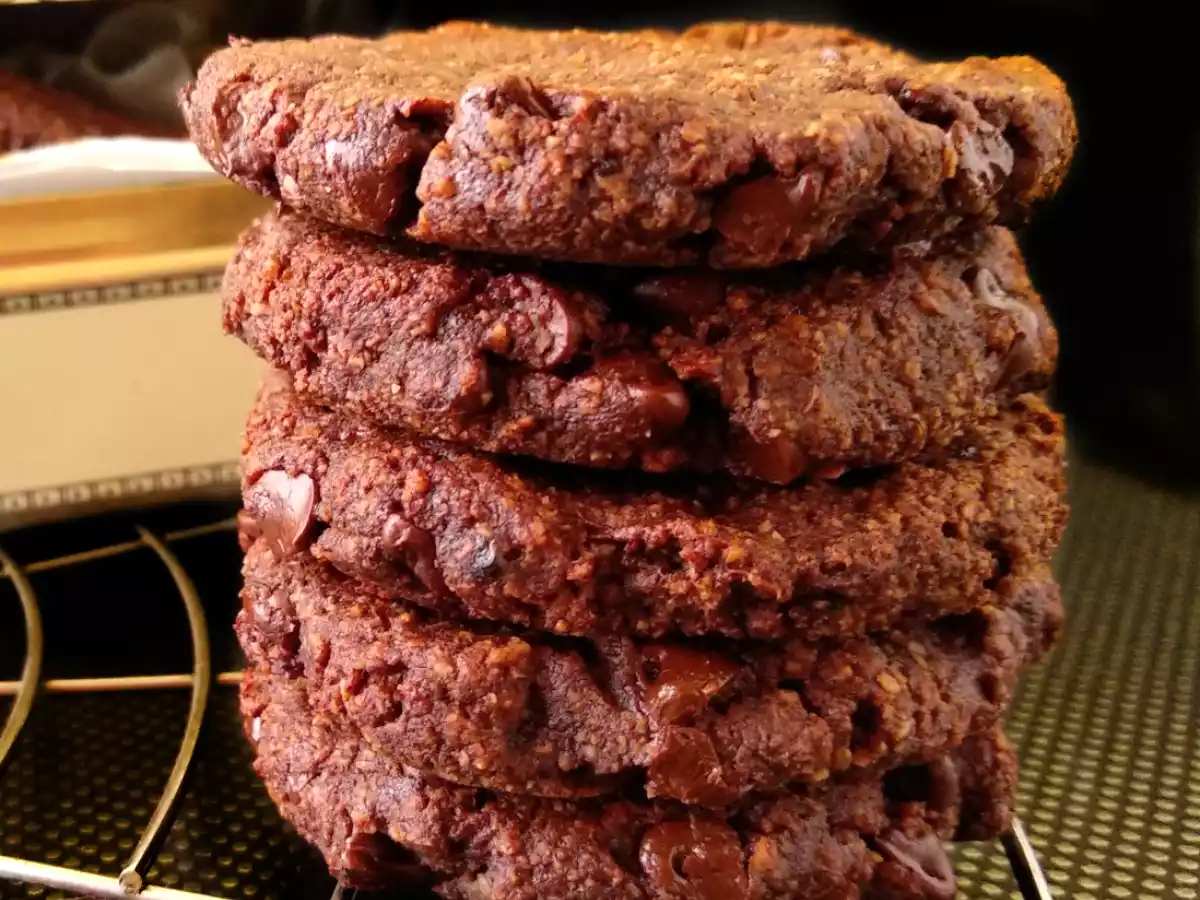 Galletas de chocolate veganas {sin gluten y sin azúcar refinado}