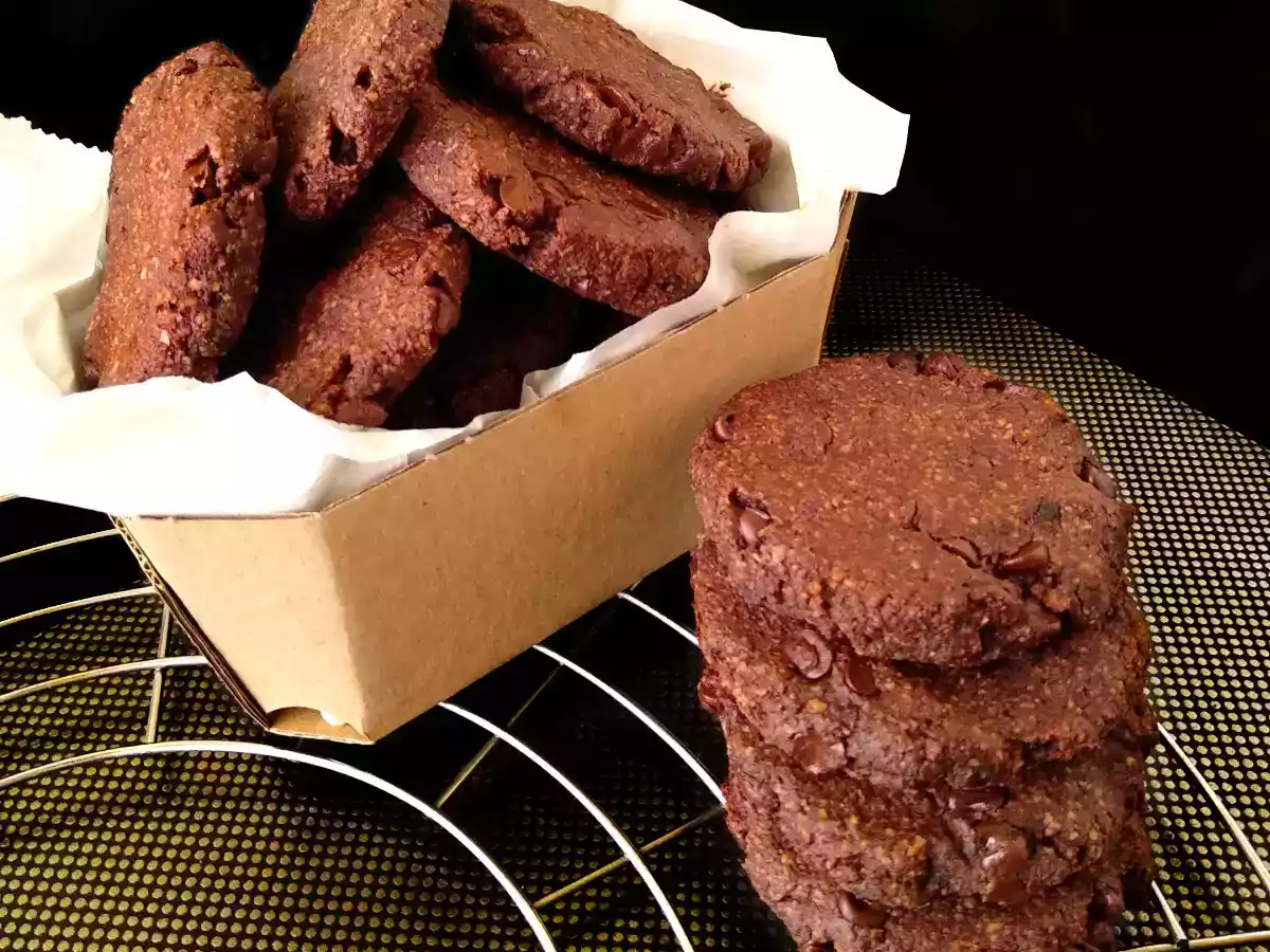 Galletas de chocolate veganas {sin gluten y sin azúcar refinado} - foto 2