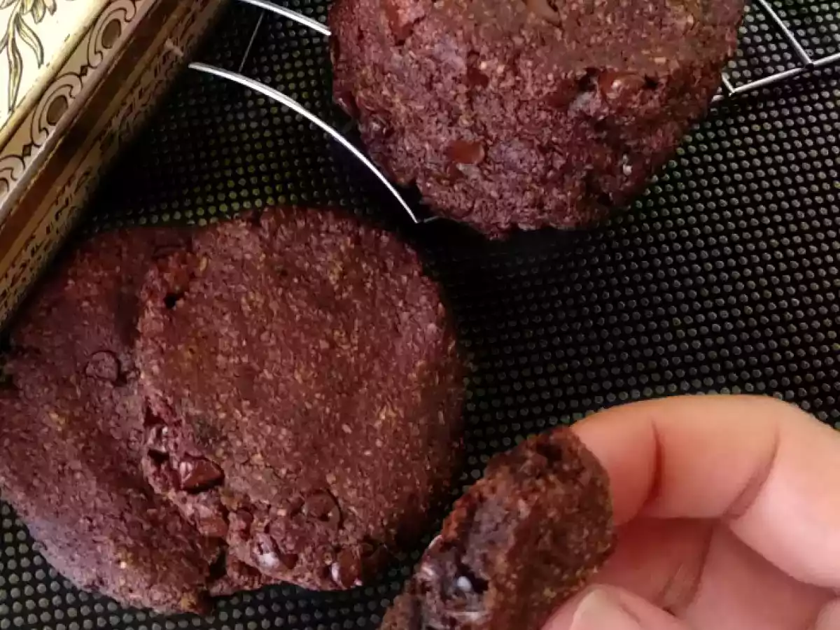 Galletas de chocolate veganas {sin gluten y sin azúcar refinado} - foto 3