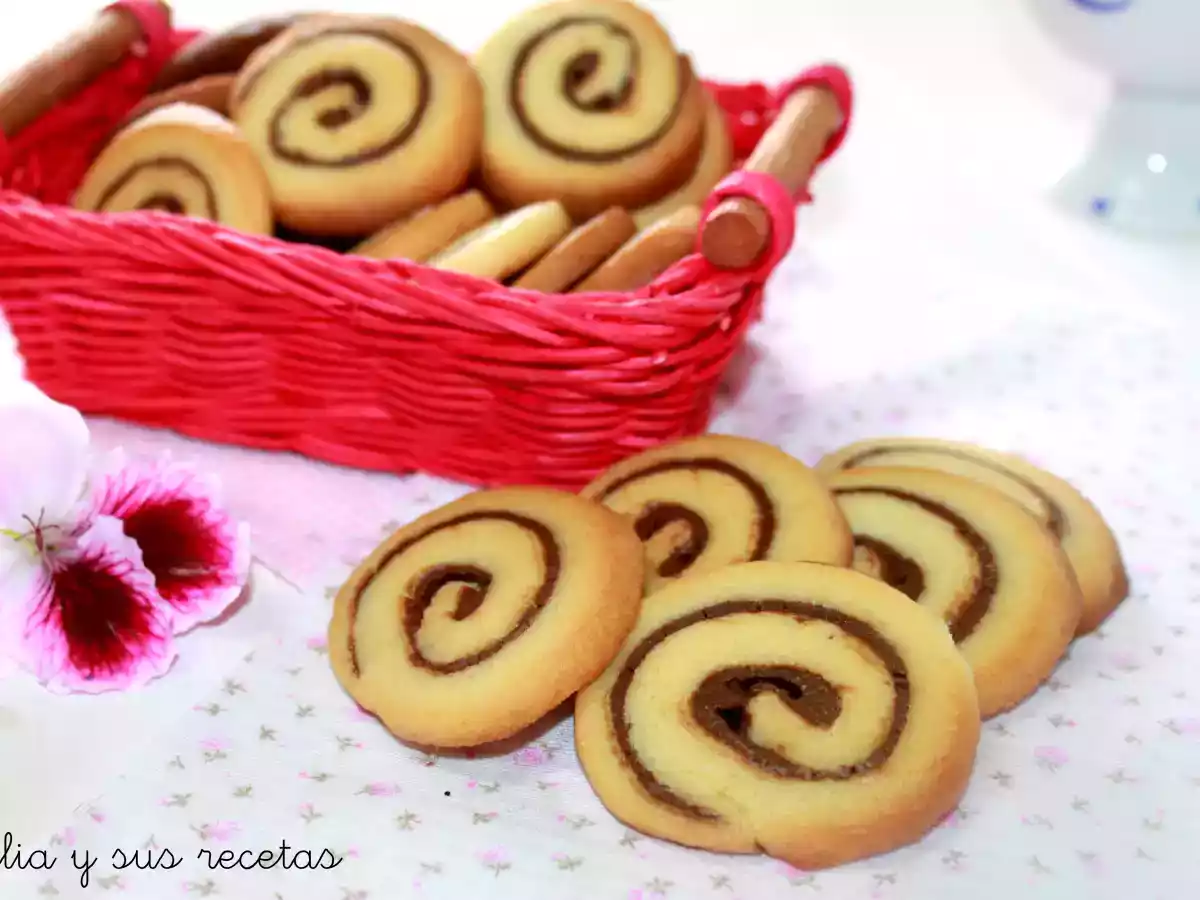 Galletas de espiral de Nutella