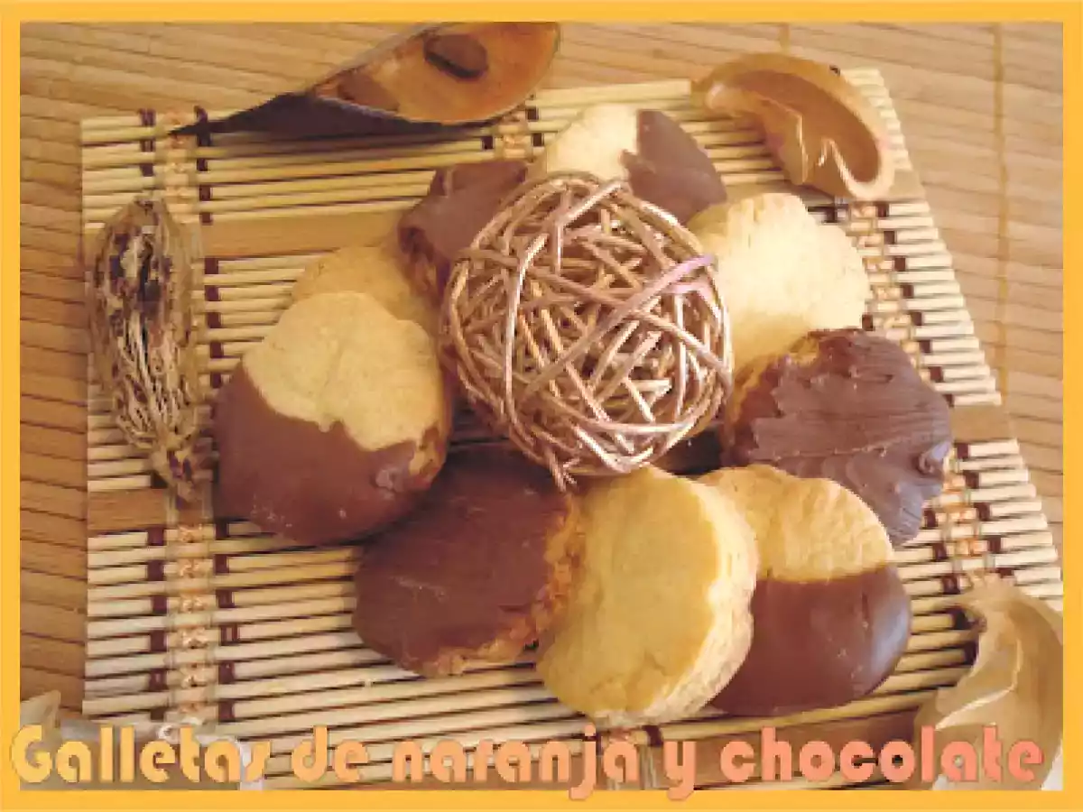 GALLETAS DE NARANJA Y CHOCOLATE CON PRENSA PASO A PASO