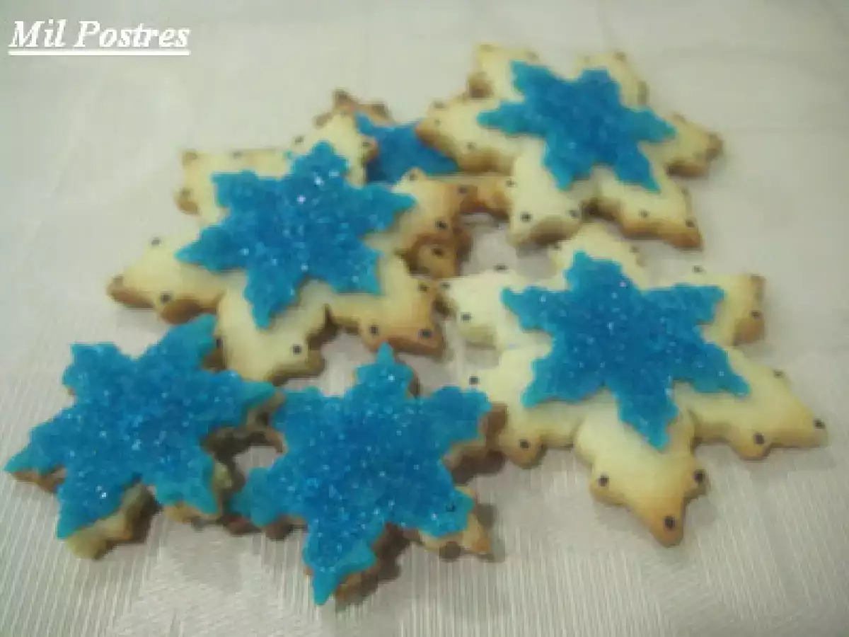 Galletas decoradas de Navidad II, Copos de nieve