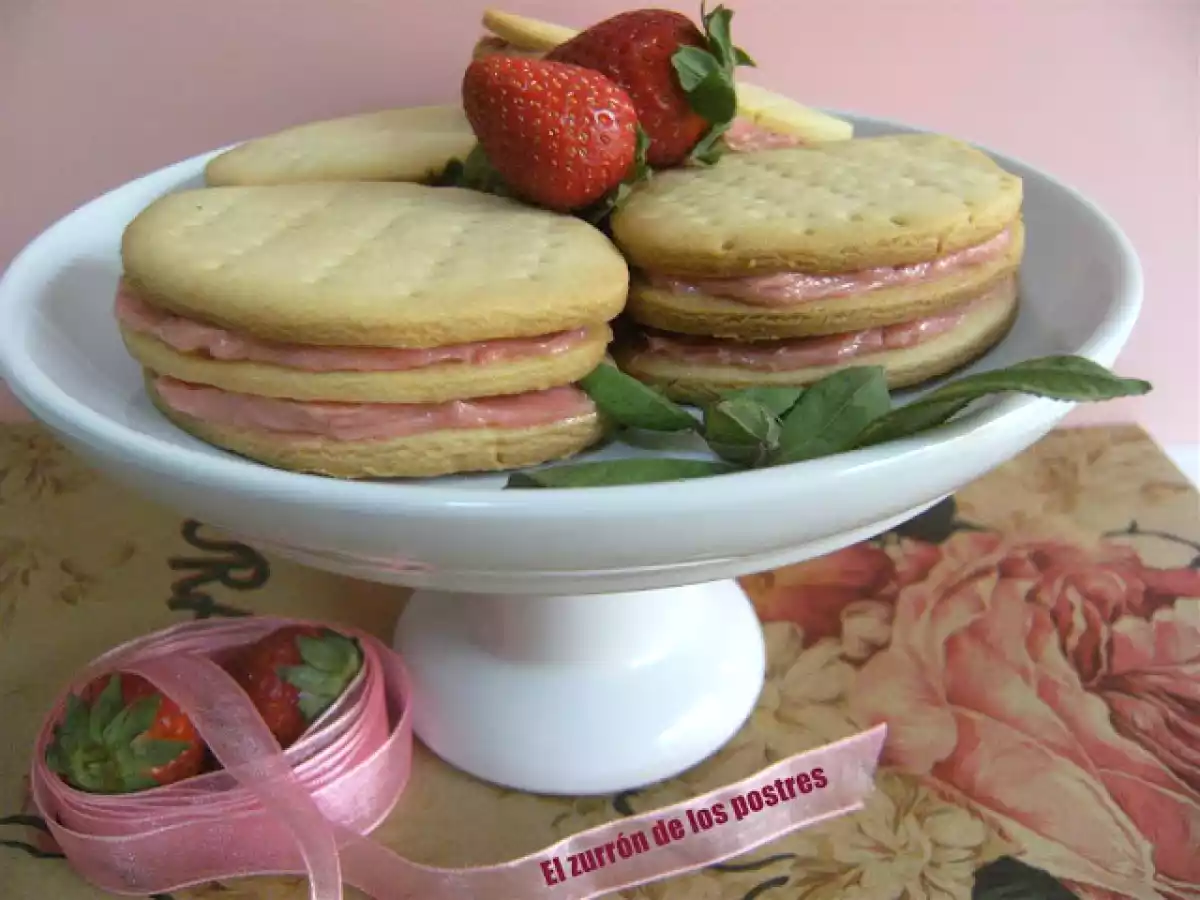 Galletas Rellenas de Crema de Fresa - foto 3