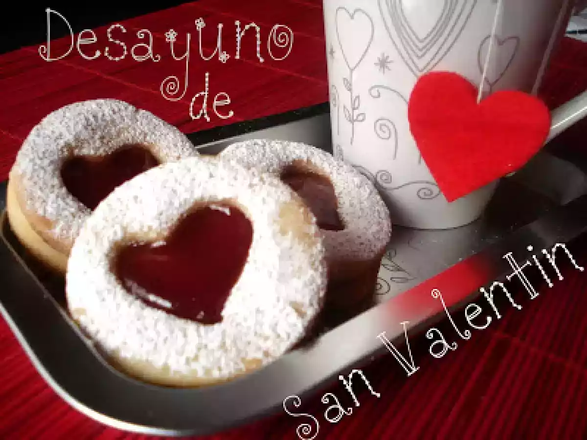 Galletas rellenas para San Valentín