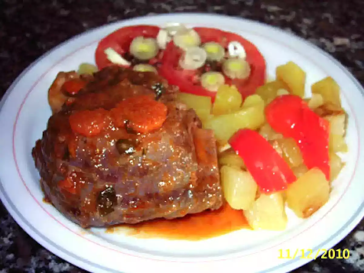 Galtas de cerdo en salsa