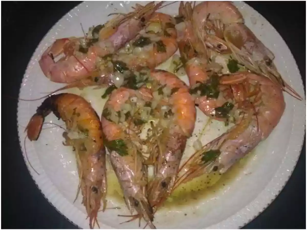 Gambas a la plancha con anis