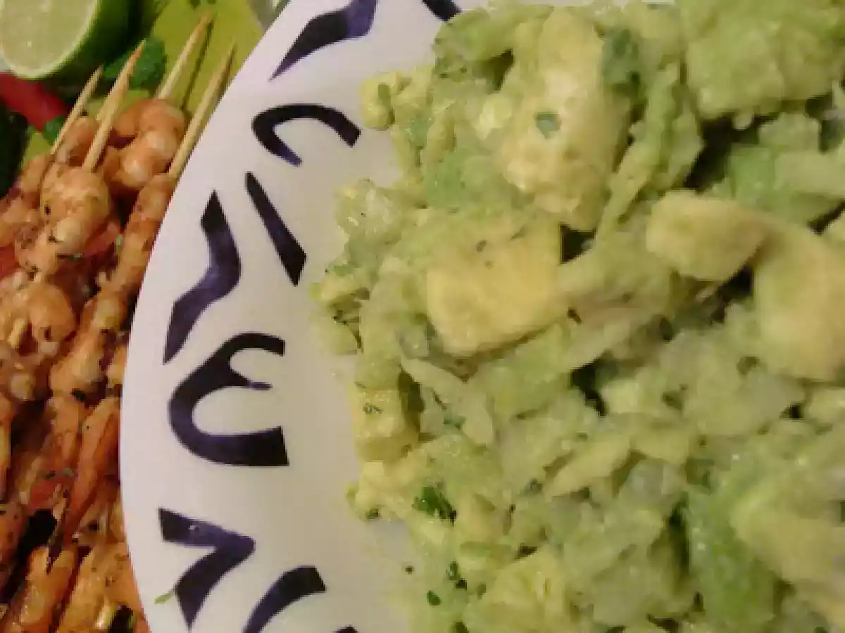 Gambas adobadas en chile con salsa de aguacate - foto 3