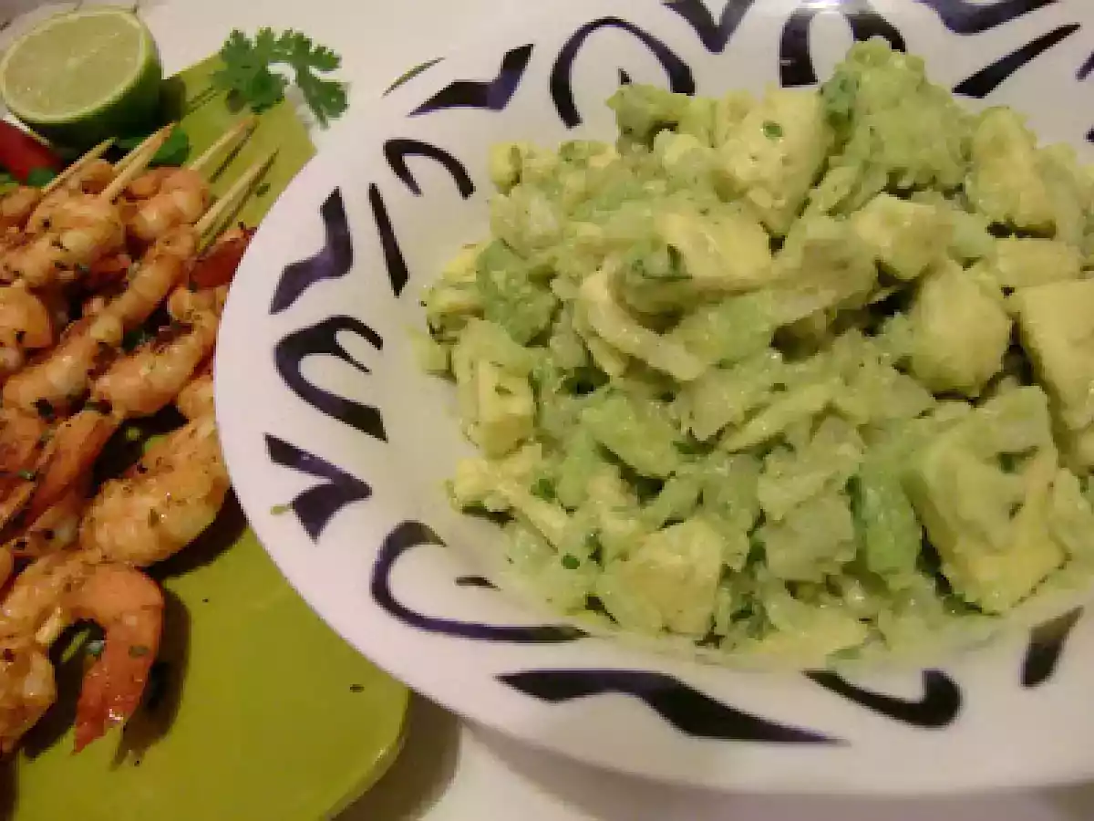 Gambas adobadas en chile con salsa de aguacate - foto 4