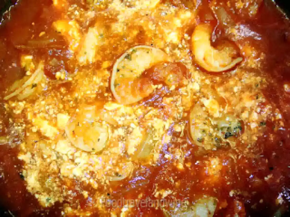 Gambas con Queso Feta