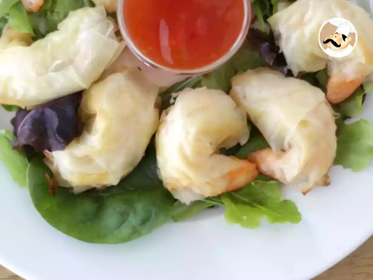 Gambas crujientes en masa filo - foto 2