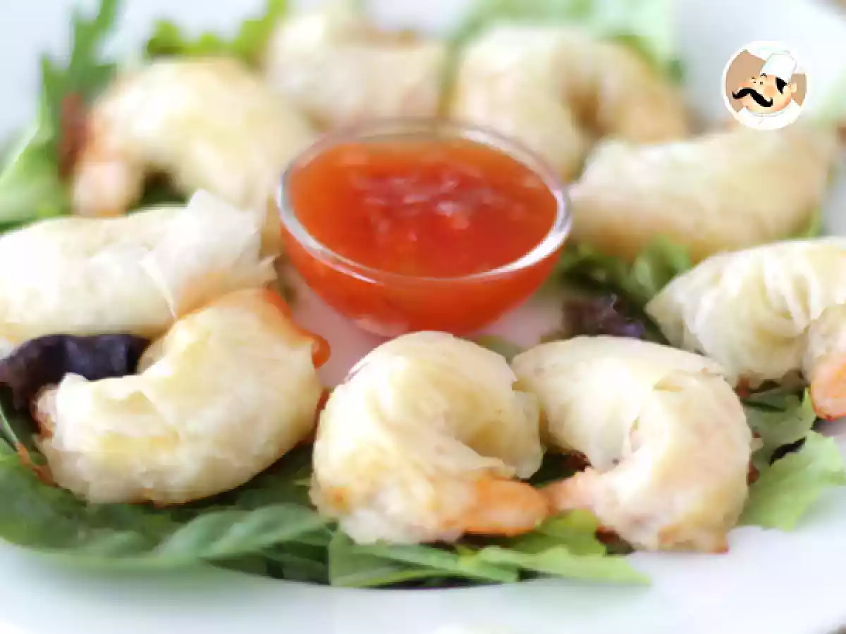 Gambas crujientes en masa filo - foto 3