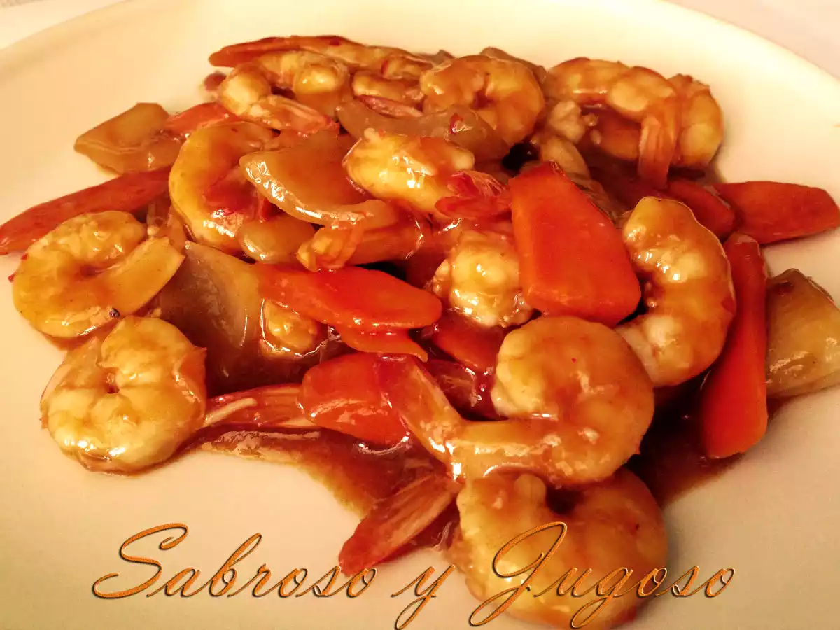 Gambas picantes al estilo chino