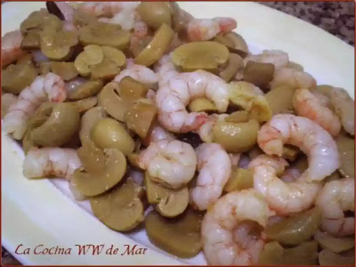 Gambas y champiñones al ajillo
