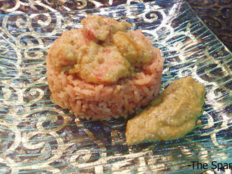 Gambas y langostinos en salsa korma con arroz thai de su jugo - foto 3