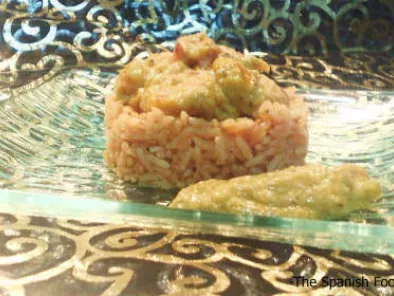 Gambas y langostinos en salsa korma con arroz thai de su jugo - foto 2