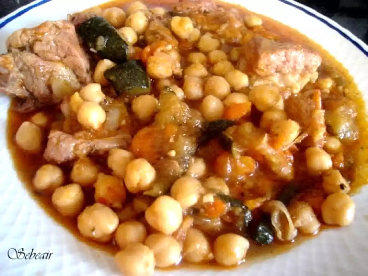 GARBANZOS CON COSTILLA AL CHIMICHURRI (fussioncook)