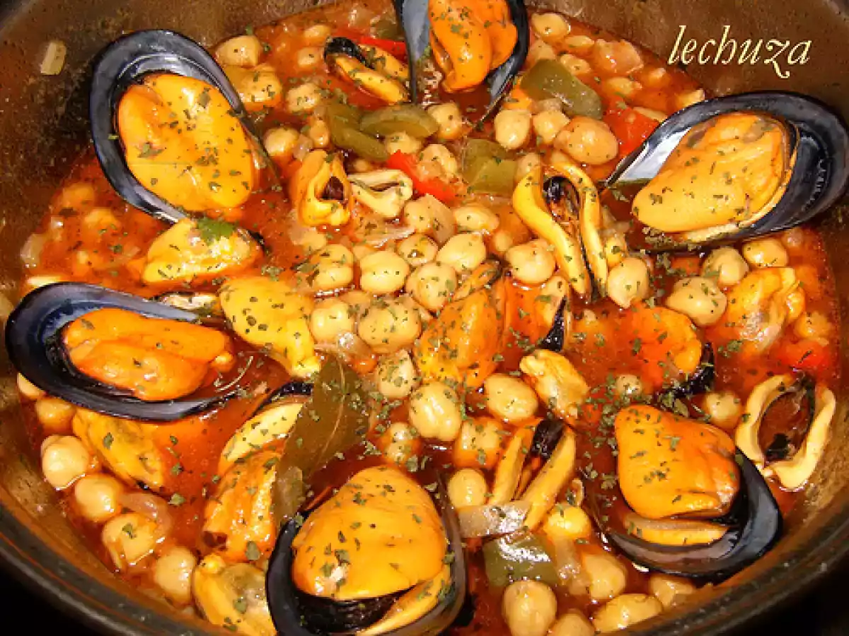Garbanzos con mejillones