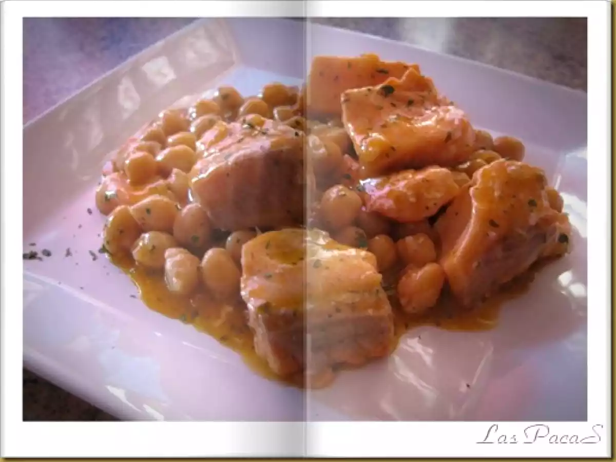 Garbanzos con Salmón (Thermomix)