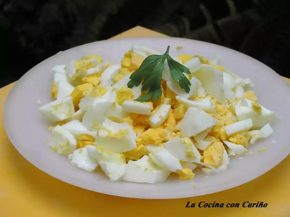 Garbanzos con Sepia (Chocos) en salsa verde - foto 3