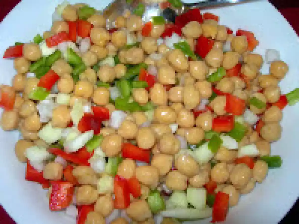 Garbanzos fríos con salmorejo. Paso a paso