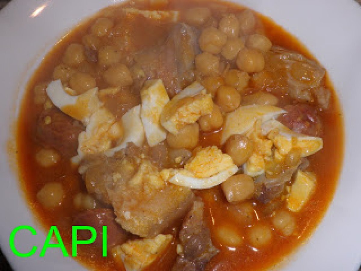 Garbanzos guisados con chorizo. Receta Petitchef