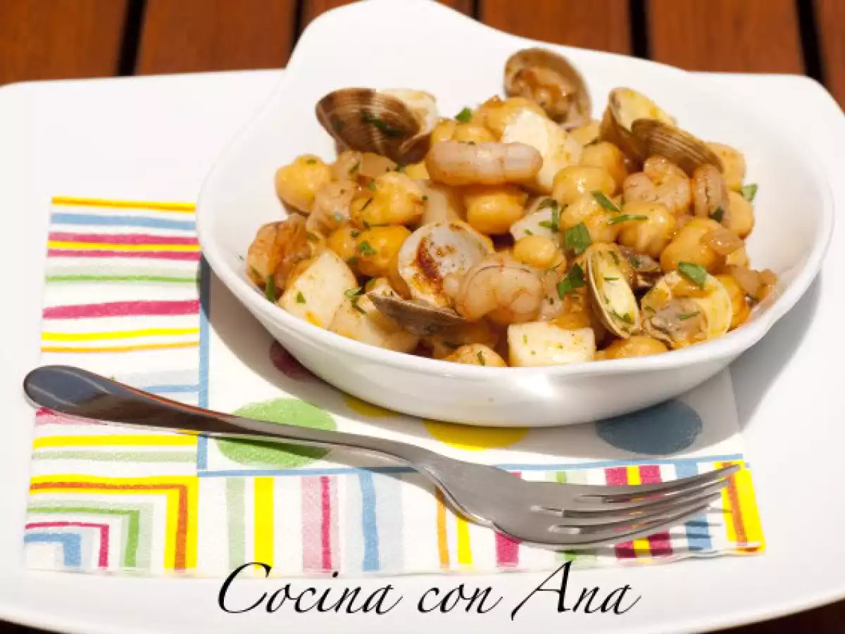 Garbanzos templados a la marinera - foto 2