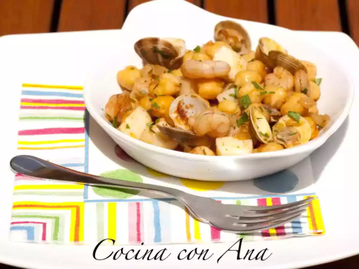 Garbanzos templados al a marinera - foto 2