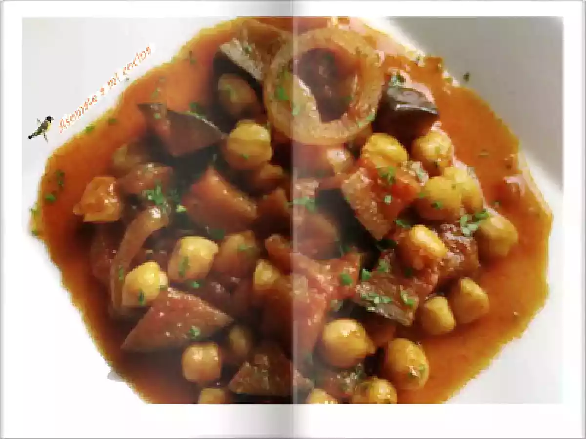 Garbanzos y berenjenas al curry