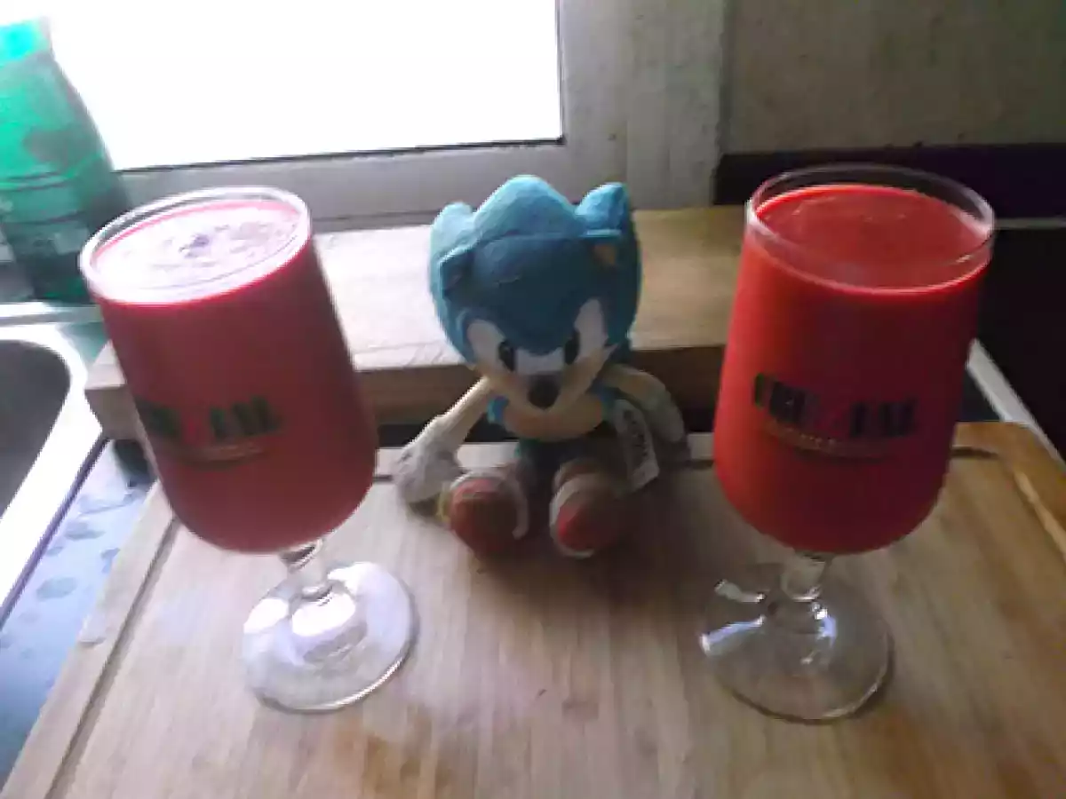 Gazpacho de remolacha y sandia